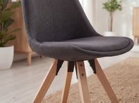FineBuy 2er Set Esszimmerstühle Retro Stuhl Küchenstühle Stoff Stühle – Ansicht 5