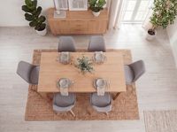 FineBuy 2er Set Esszimmerstühle Retro Stuhl Küchenstühle Stoff Stühle – Ansicht 4
