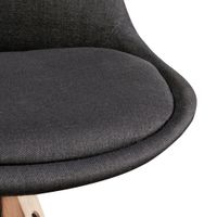 FineBuy 2er Set Esszimmerstühle Retro Stuhl Küchenstühle Stoff Stühle – Ansicht 7