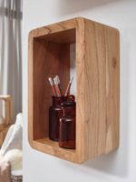 FineBuy 3er Set Wandregale Massivholz Holzregal Landhaus Wandboard Naturprodukt – Ansicht 4