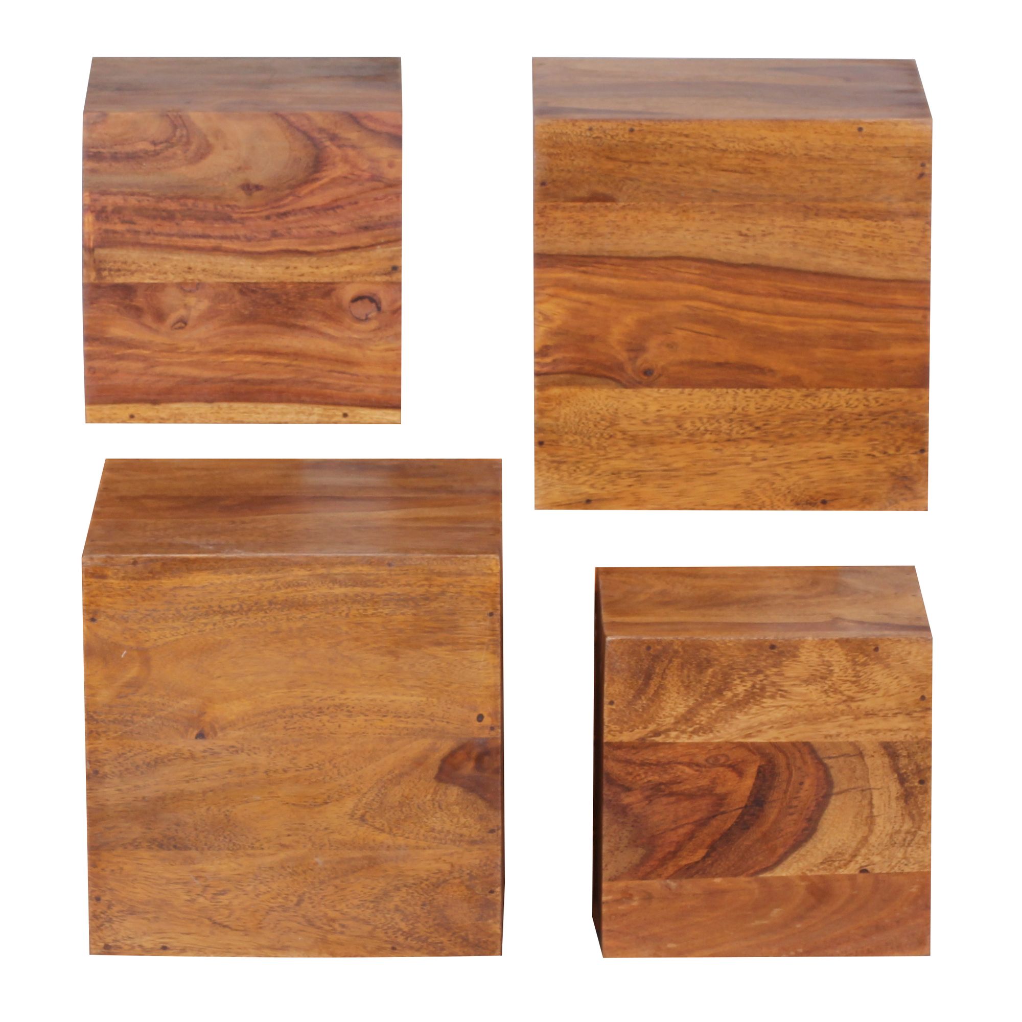 FineBuy 4er Set Wandregale Massivholz Holzregal Landhaus Hängeregal Wandboard – Ansicht 6
