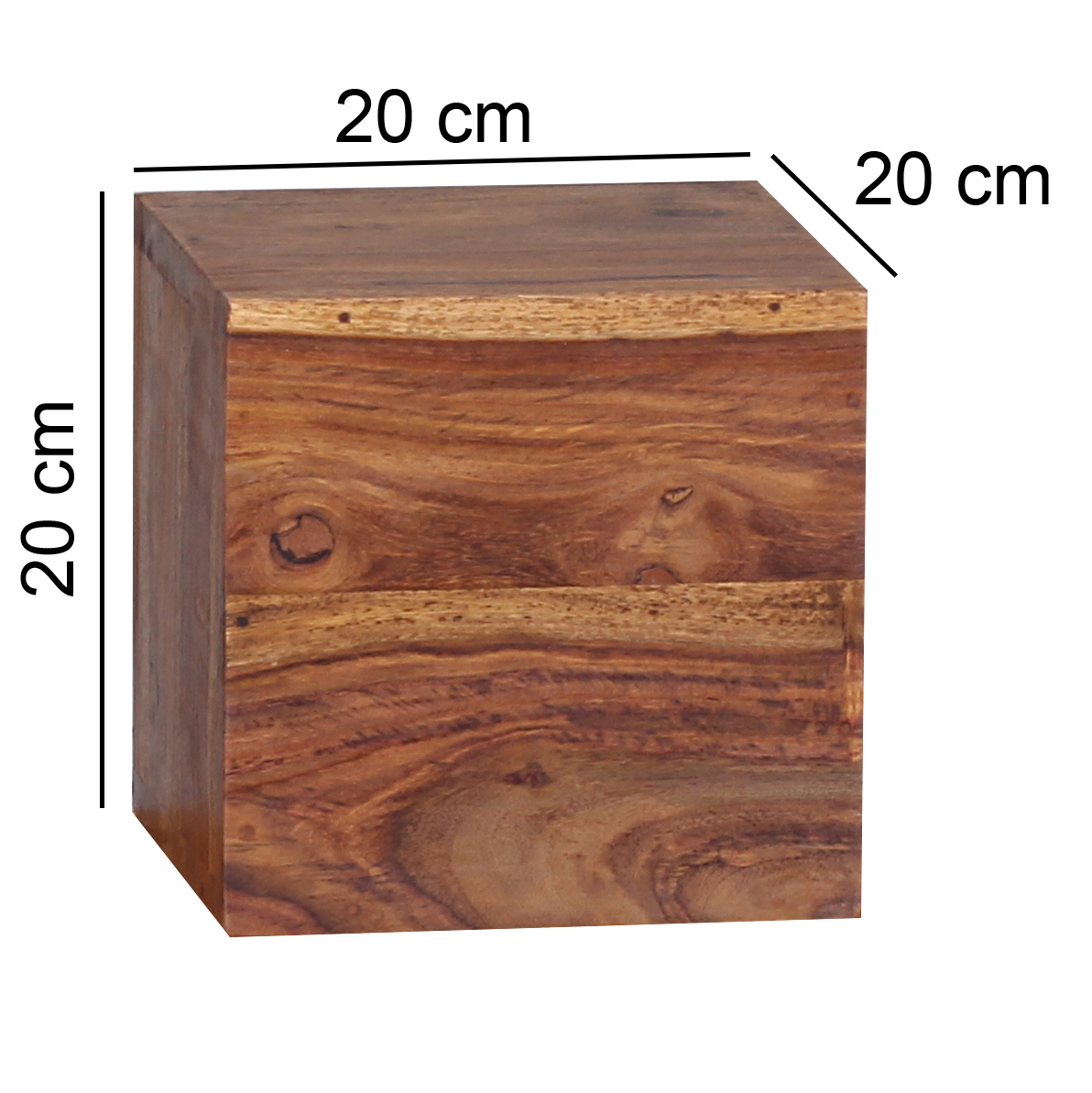 FineBuy 4er Set Wandregale Massivholz Holzregal Landhaus Hängeregal Wandboard – Ansicht 4