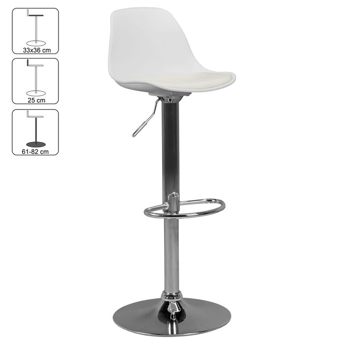 FineBuy Barhocker mit Lehne Sitzhocker Höhenverstellbar Barstuhl Hocker Modern