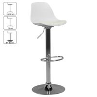 FineBuy Barhocker mit Lehne Sitzhocker Höhenverstellbar Barstuhl Hocker Modern – Ansicht 1