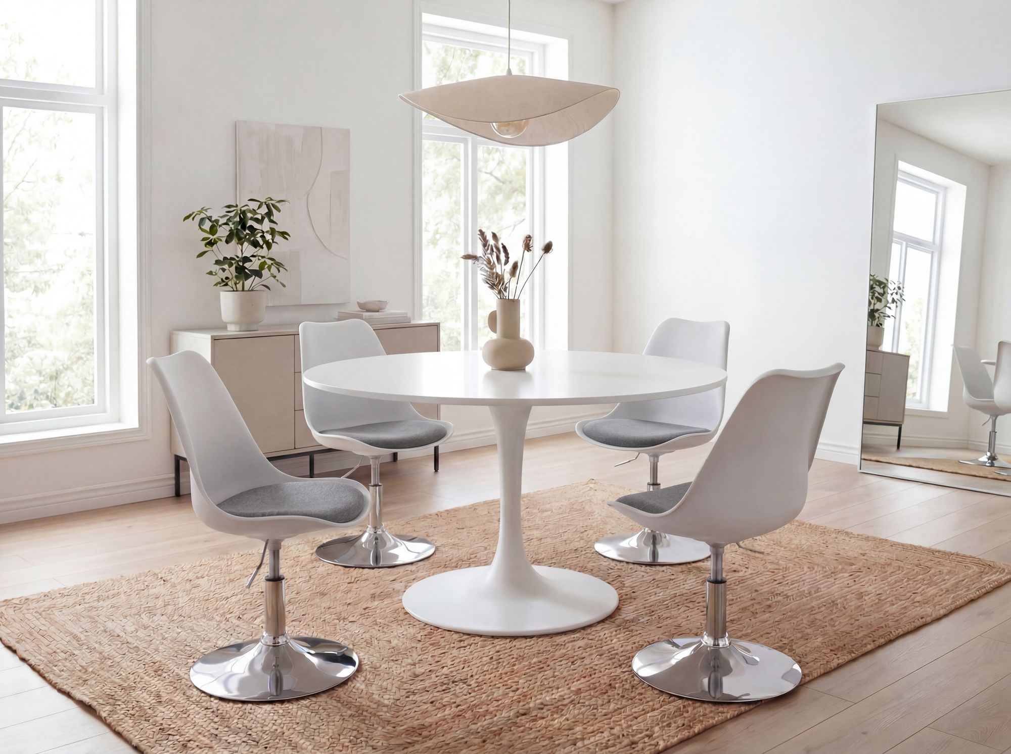 Drehsessel Höhenverstellbar Design Drehstuhl Esszimmerstuhl Drehbar Sessel – Ansicht 2