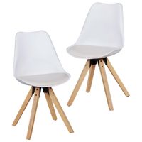 FineBuy 2er Set Retro Esszimmerstuhl Kunstleder Essstuhl Küchenstuhl Rückenlehne – Ansicht 6