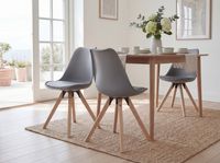 FineBuy 2er Set Retro Esszimmerstuhl Kunstleder Essstuhl Küchenstuhl Rückenlehne – Ansicht 5