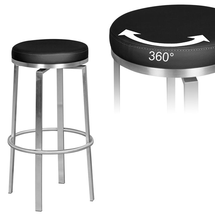 FineBuy Design Barhocker Tresenhocker Drehbar Barstuhl Bistrohocker Gepolstert