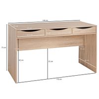 FineBuy Schreibtisch MASSA 120 cm Design Bürotisch Sonoma Jugendschreibtisch – Ansicht 3