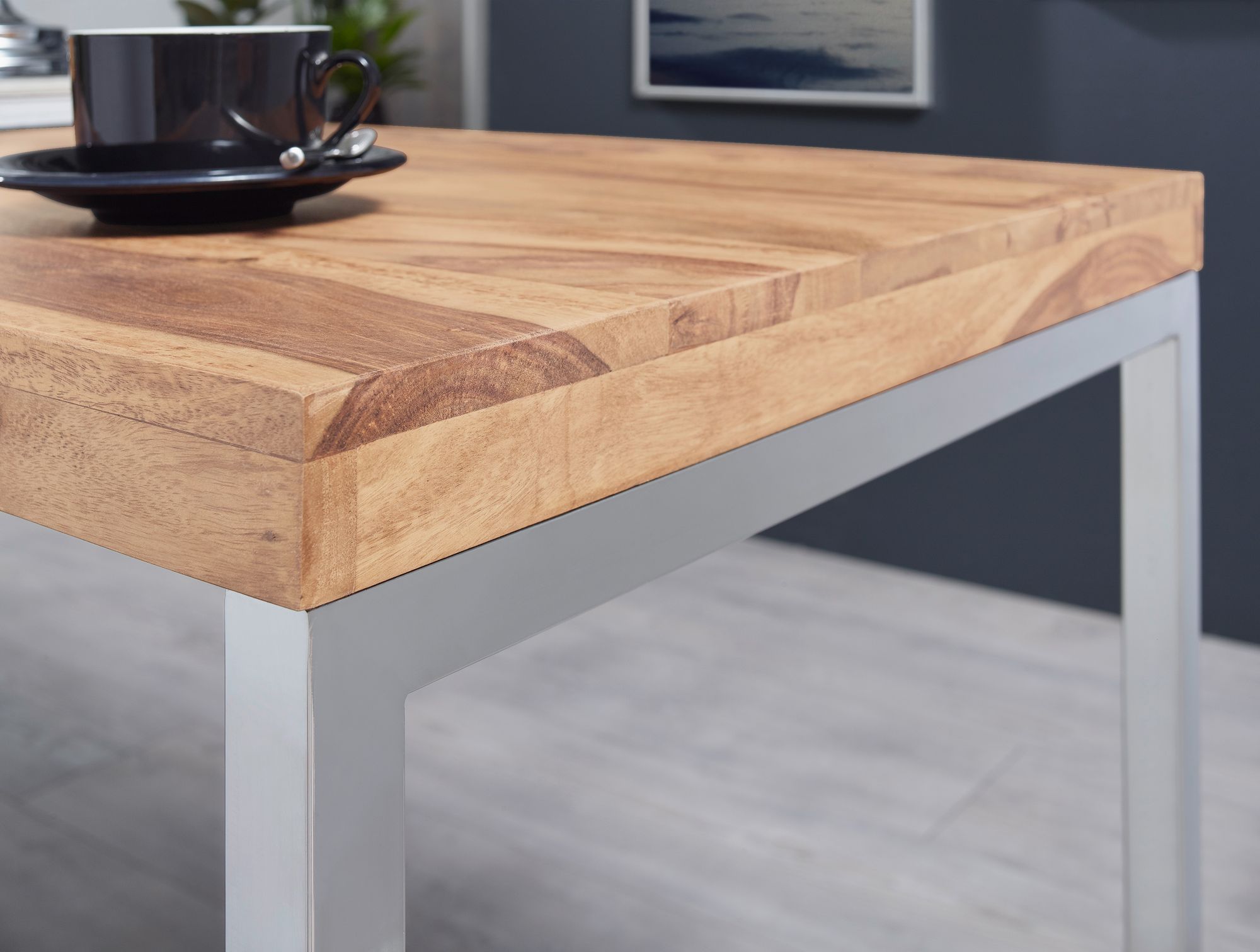 FineBuy Massivholz Schreibtisch Anrichte Computertisch Konsolentisch – Ansicht 5