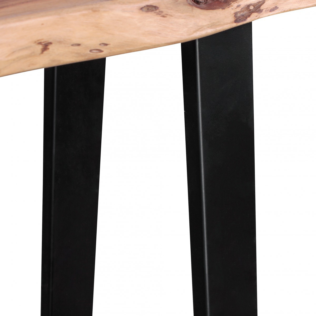 Massiver Konsolentisch GAYA 120 x 45cm Schreibtisch Baumkante Tisch Massiv Holz – Ansicht 7
