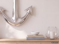 Anker Wanddeko Aluminium Silber 62x40cm Maritim Wanddeko Dekoanker Nautik – Ansicht 4