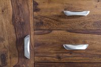 Sideboard Sheesham Massivholz 160x44x80 cm Kommode Schubladen & Türen Kunstleder – Ansicht 7