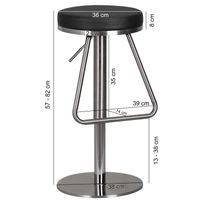 FineBuy Barhocker Edelstahl Design Barstuhl Tresenstuhl Modern Bistrohocker – Ansicht 3