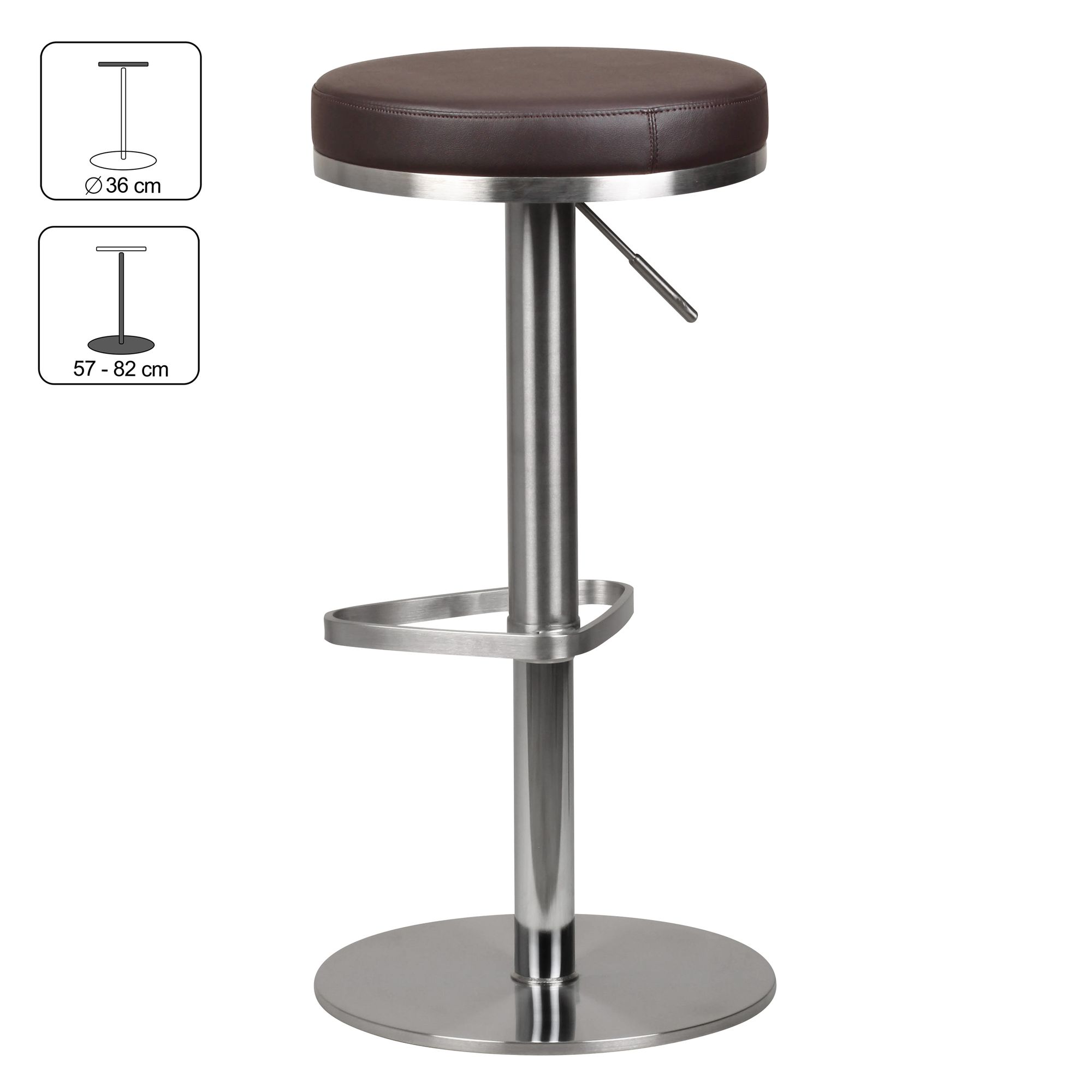 Finebuy Barhocker Design Barstuhl Höhenverstellbar Tresenhocker Bistrohocker – Ansicht 2