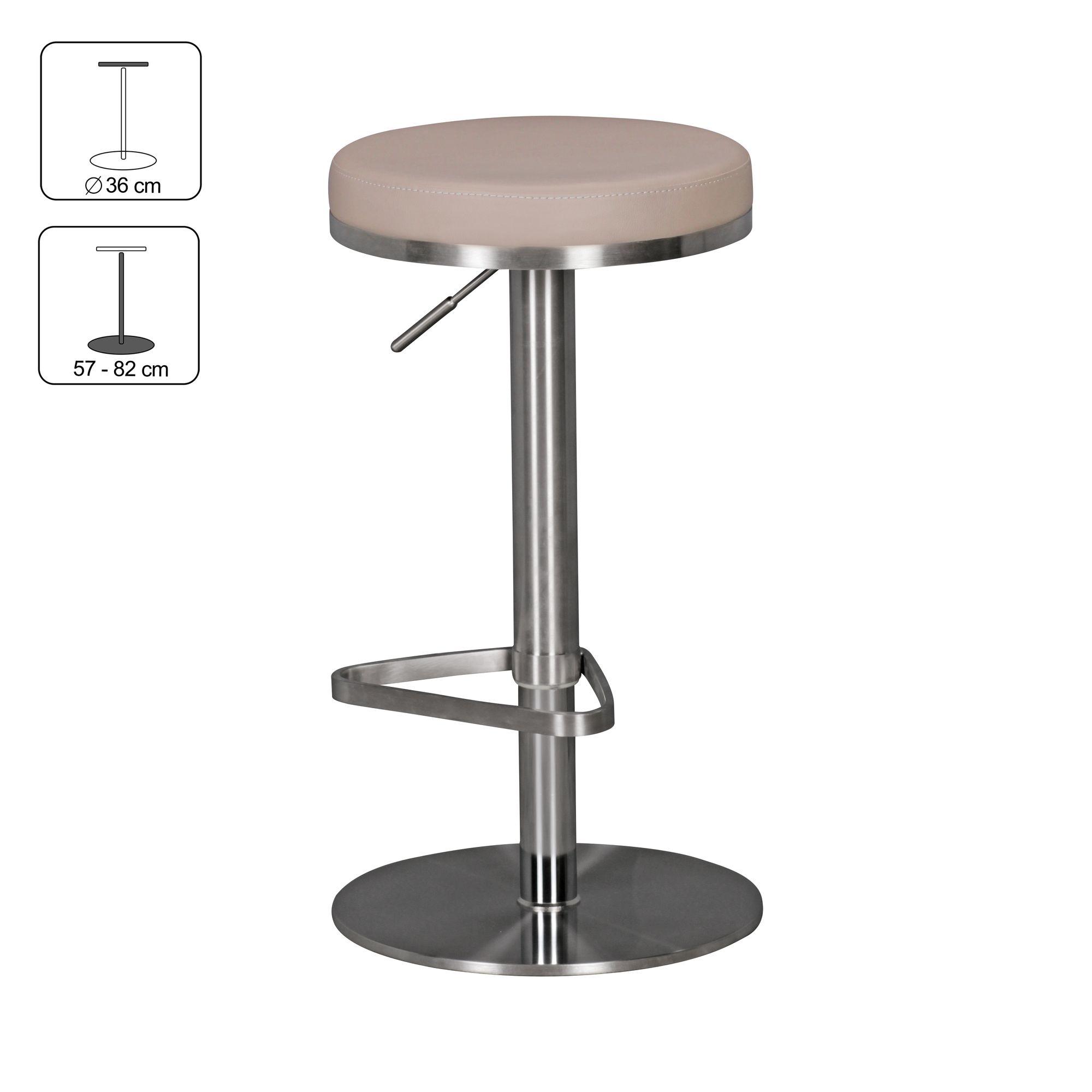 Finebuy Barhocker Design Barstuhl Höhenverstellbar Tresenhocker Bistrohocker – Ansicht 2