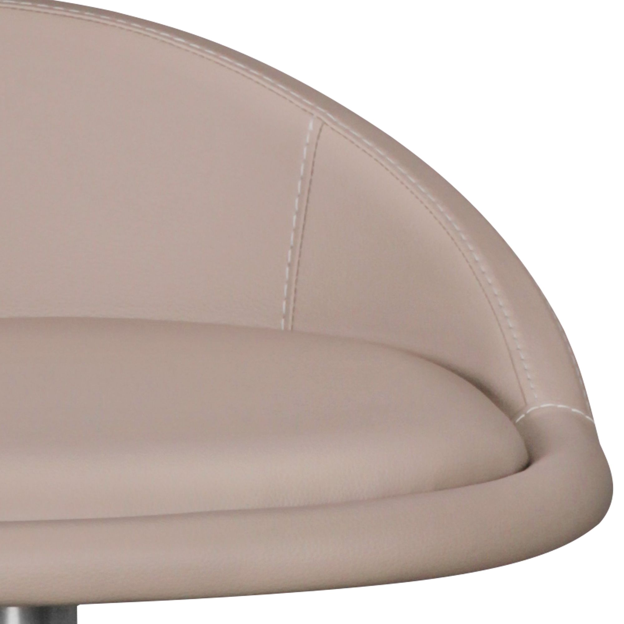 FineBuy Barhocker Edelstahl höhenverstellbare Sitzhöhe 54-79 cm, Design Barstuhl mit Rückenlehne, Bistrohocker Barsitz Gepolstert, Thekenhocker 360° Drehbar, Tresenstuhl Modern | Farbe: Braun