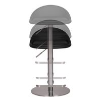 FineBuy Barhocker Edelstahl Barstuhl Tresenstuhl Design Bistrohocker Modern – Ansicht 5