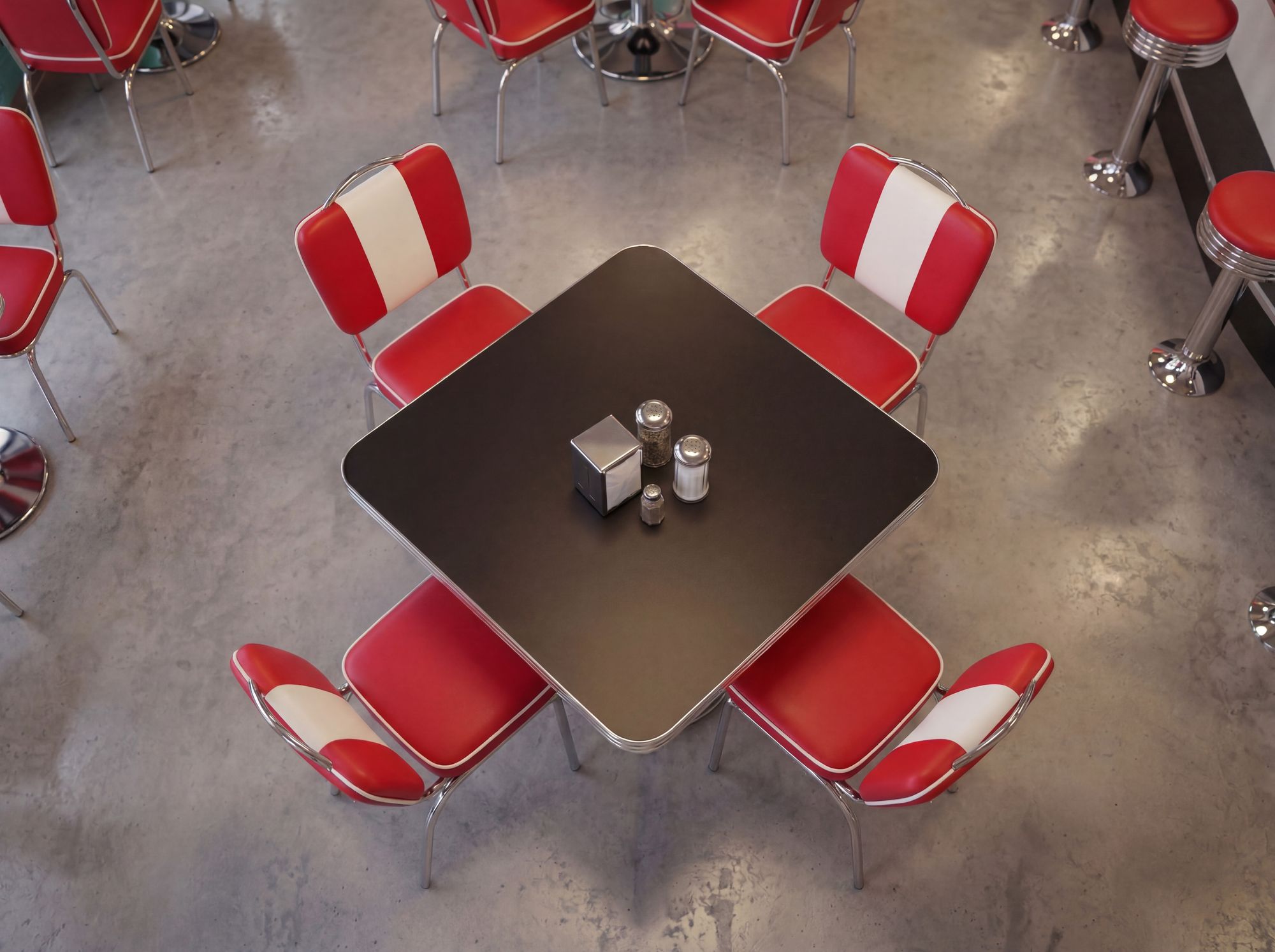 Esszimmerstuhl American Diner Stuhl 50er Jahre Retro Möbel Stuhl Bistro Essstuhl – Ansicht 5