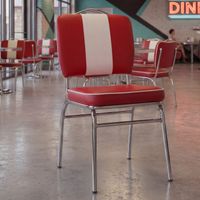 Esszimmerstuhl American Diner Stuhl 50er Jahre Retro Möbel Stuhl Bistro Essstuhl – Ansicht 1