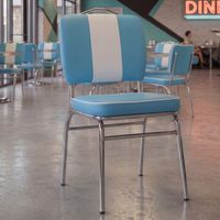 Esszimmerstuhl American Diner Stuhl 50er Jahre Retro Möbel Stuhl Bistro Essstuhl – Ansicht 1