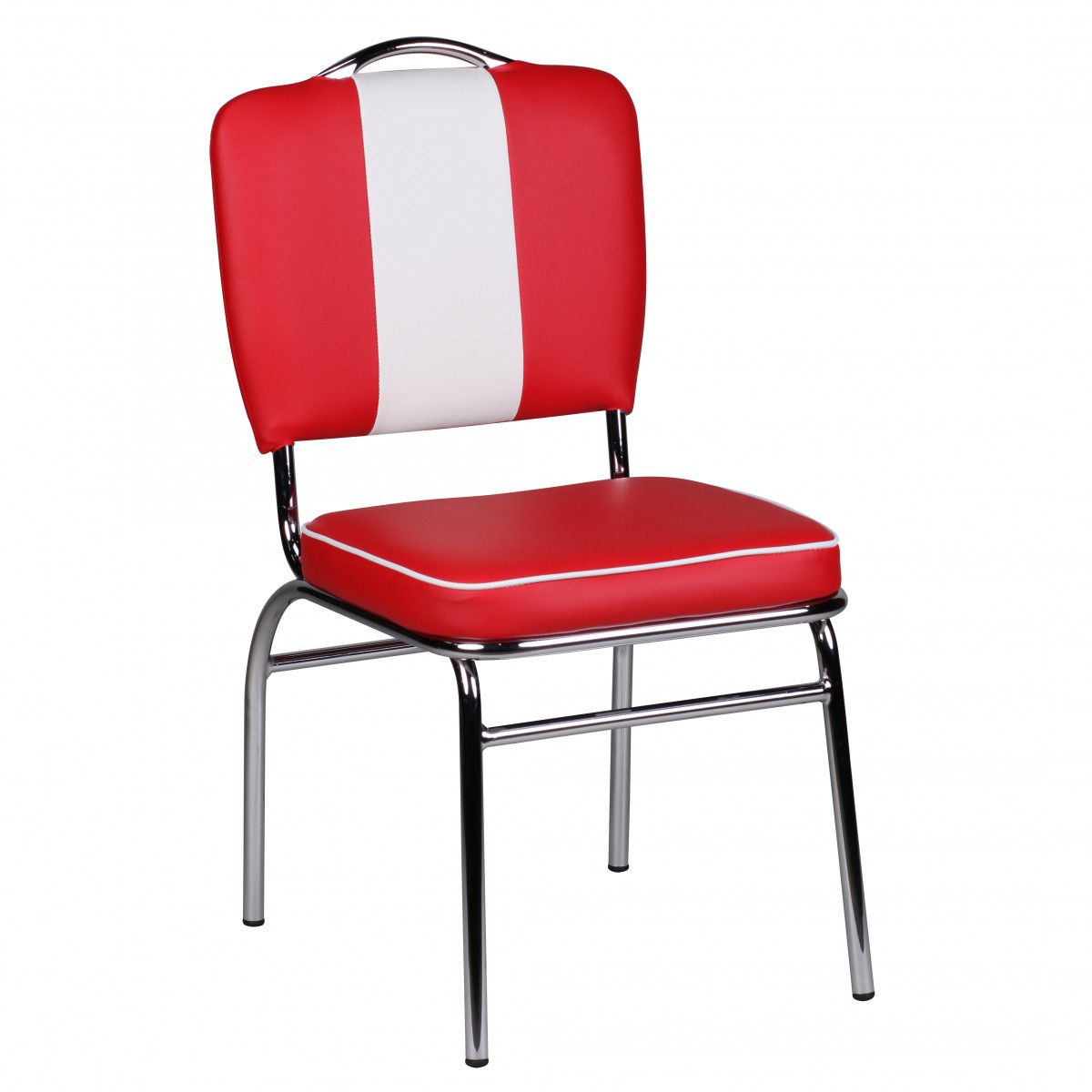 2er Set Esszimmerstuhl Kunstleder American Diner Retro Stuhl Sessel gepolstert – Ansicht 2