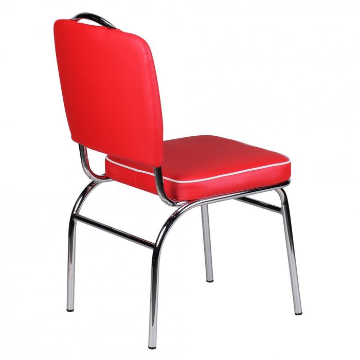 2er Set Esszimmerstuhl Kunstleder American Diner Retro Stuhl Sessel gepolstert – Maßzeichnung