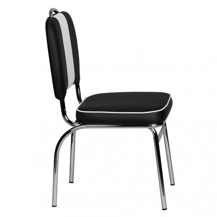 2er Set Esszimmerstuhl Kunstleder American Diner Retro Stuhl Sessel gepolstert – Maßzeichnung
