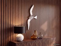 Deko Möwe Metall Alu poliert Vogel Silber Design Tier Maritim Wohnzimmer modern – Ansicht 4