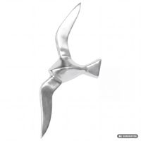 Deko Möwe Metall Alu poliert Vogel Silber Design Tier Maritim Wohnzimmer modern – Ansicht 6