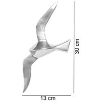 Deko Möwe Metall Alu poliert Vogel Silber Design Tier Maritim Wohnzimmer modern – Ansicht 3