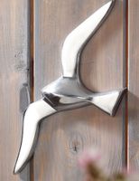 Deko Möwe Metall Alu poliert Vogel Silber Design Tier Maritim Wohnzimmer modern – Ansicht 4