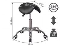 Sattelhocker Praxishocker Kosmetikhocker Drehhocker Rollhocker Arbeitshocker – Ansicht 3