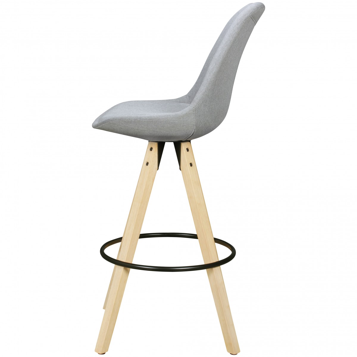 FineBuy 2er Set Barhocker Retro Design Stoff Holz mit Lehne, Design Barstuhl Retro Skandinavisch 2 Stück, Tresenhocker Sitzhöhe 77 cm | Farbe: Schwarz FineBuy 2er Set Barhocker Retro Design Stoff Holz mit Lehne, Design Barstuhl Retro Skandinavisch 2 Stück, Tresenhocker Sitzhöhe 77 cm | Farbe: Schwarz