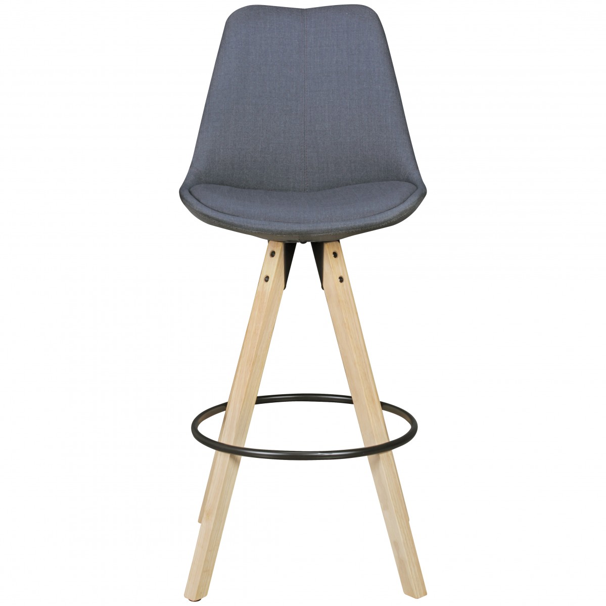 FineBuy 2er Set Barhocker Retro Design Stoff Holz mit Lehne, Design Barstuhl Retro Skandinavisch 2 Stück, Tresenhocker Sitzhöhe 77 cm | Farbe: Schwarz FineBuy 2er Set Barhocker Retro Design Stoff Holz mit Lehne, Design Barstuhl Retro Skandinavisch 2 Stück, Tresenhocker Sitzhöhe 77 cm | Farbe: Schwarz