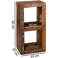 FineBuy Bücherregal KALKUTTA 45 x 35 x 90 cm Standregal Massiv Regal Cube – Ansicht 3