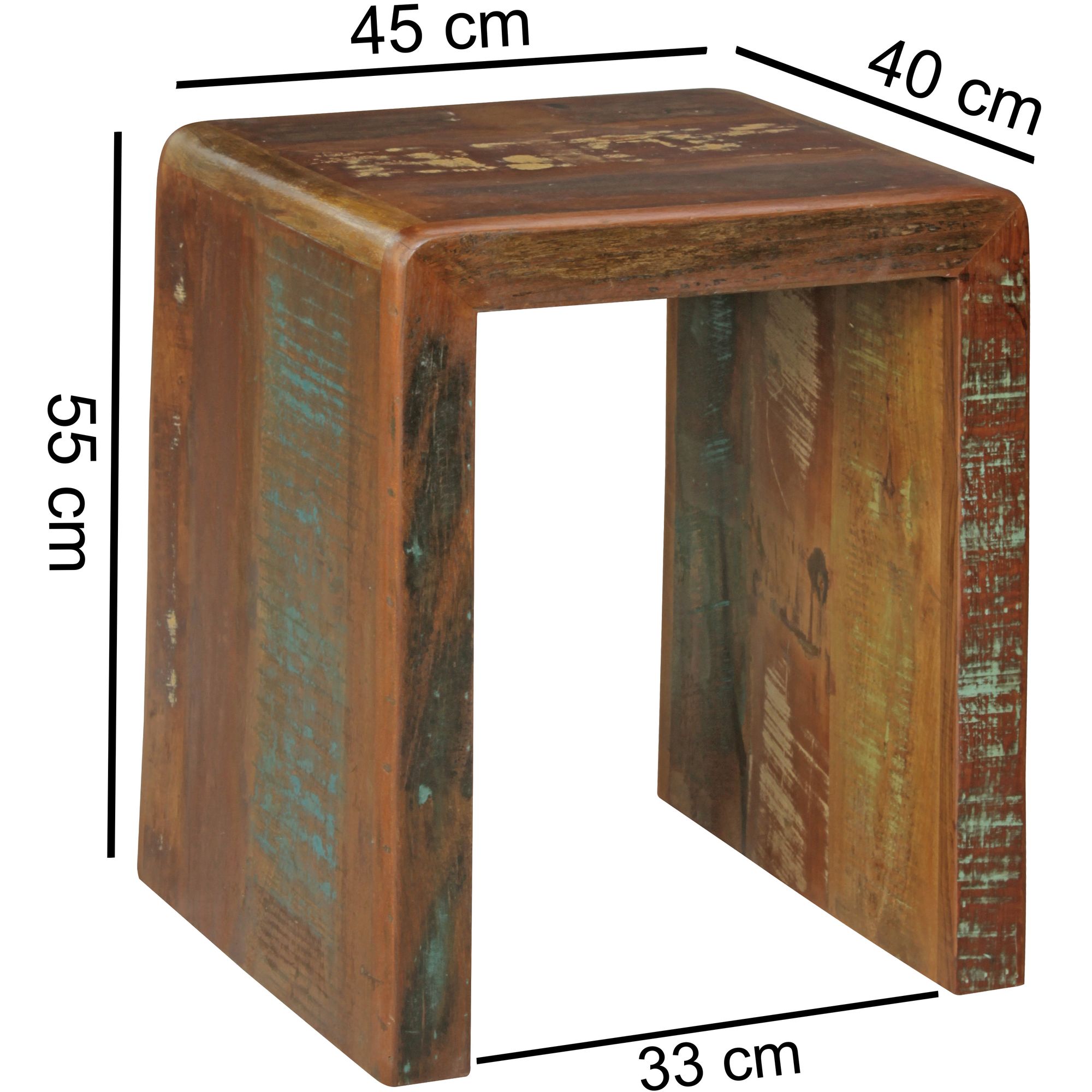 FineBuy Beistelltisch KALKUTTA 45 x 40 x 55 cm Couchtisch Nachttisch Wohnzimmer – Ansicht 3