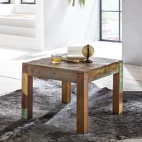 FineBuy Couchtisch KALKUTTA 60 x 47 x 60cm Beistelltisch Wohnzimmer Tisch Massiv – Ansicht 1