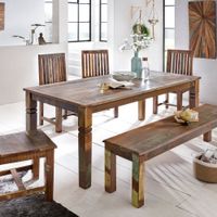 FineBuy Esszimmertisch KALKUTTA 120 x 70 cm Esstisch Tisch Küchentisch 4-6 Pers. – Ansicht 1