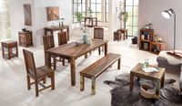FineBuy Beistelltisch 50 cm Nachttisch Schublade Massiv Holztisch Nachtkonsole – Ansicht 7