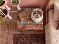 Nachttisch Massivholz Shabby Chic Schublade kleiner Beistelltisch Nachtkonsole – Ansicht 5