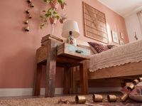 Nachttisch Massivholz Shabby Chic Schublade kleiner Beistelltisch Nachtkonsole – Ansicht 4
