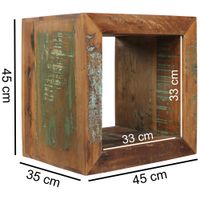 FineBuy Beistelltisch KALKUTTA 45 x 45 x 35 cm Wohnzimmertisch Cube Regal Tisch – Ansicht 3