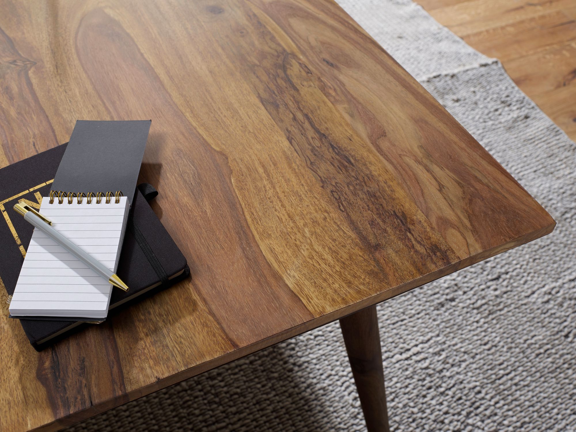 Esstisch natur braun Esszimmertisch Sheesham Küchentisch rustikal Massiv Holz – Ansicht 4