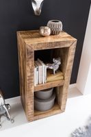 FineBuy Standregal 45 x 90 x 35 cm Bücherregal Mangoholz Beistelltisch Massiv – Ansicht 5