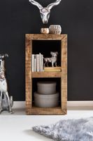 FineBuy Standregal 45 x 90 x 35 cm Bücherregal Mangoholz Beistelltisch Massiv – Ansicht 6