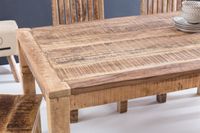 Esstisch 120cm Massivholz Natur Esszimmertisch Rustikaler Holztisch Küchentisch – Ansicht 8