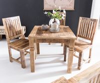 Esstisch quadratisch 80cm Massivholz Esszimmertisch rustikal Küchentisch massiv – Ansicht 2