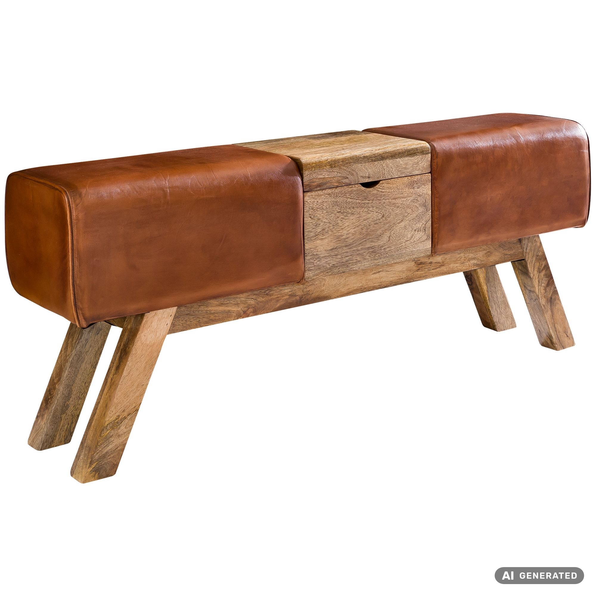 Sitzbank Turnbock Klappfach Hocker Turnhocker Garderobenbank Sitzhocker Turnbank – Ansicht 6