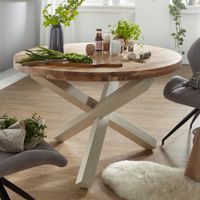 Esstisch rund Ø120cm Massivholz Design Esszimmertisch für 4 Personen Küchentisch – Ansicht 1